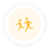 Two children crossing the street symbol.